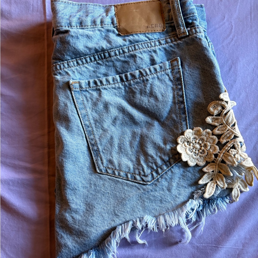 Aeropostale Vintage High Rise Denim Shorts